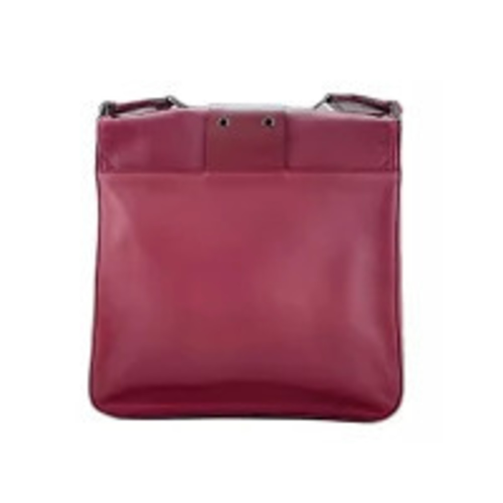 Christian Dior red leather shoulder bag structured square shape flap